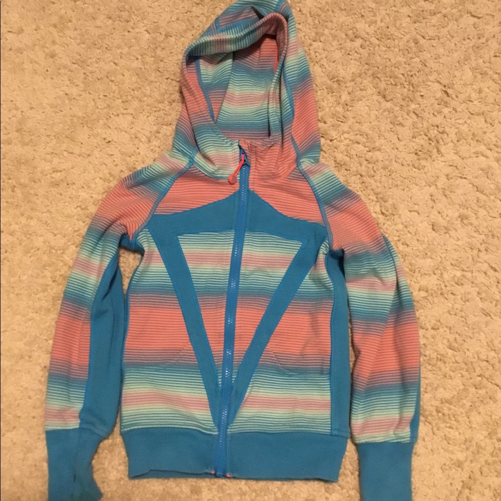 Blue and coral Ivivva Zip up Jacket